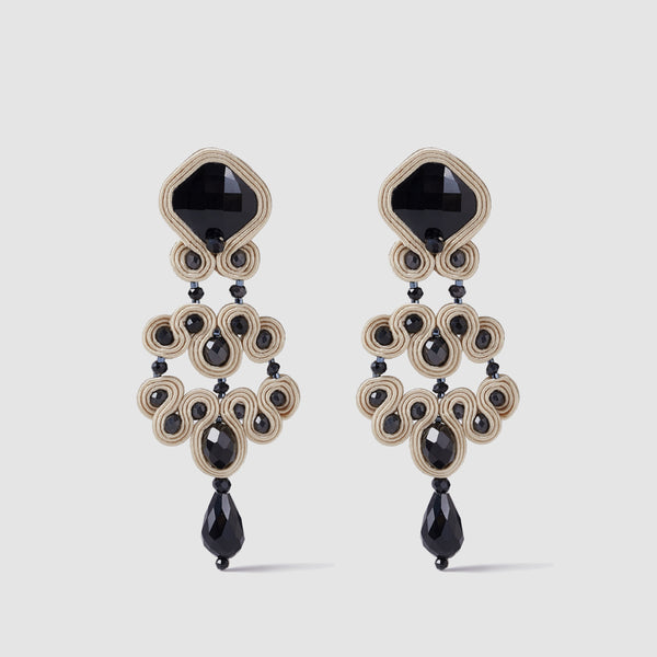 Pendientes Gótico Azabache XL Mármol
